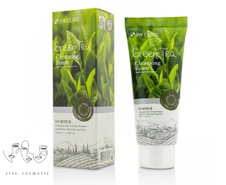 فوم شستشو صورت چای سبز تری دبلیو کلینیک حجم100میل