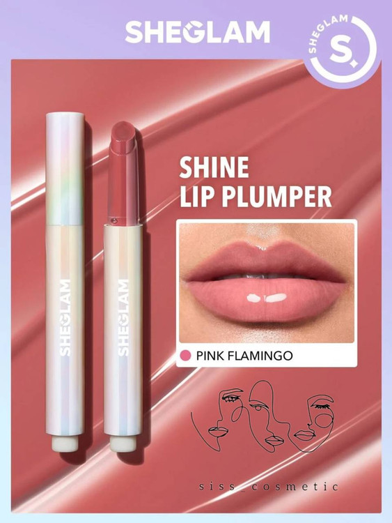 بالم لب حجم دهنده و براق کننده پلامپر شیگلم رنگ pink flamingo حجم 2گرم