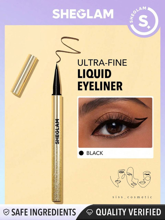 خط چشم ماژیکی ضدآب شیگلم رنگ BLACK حجم 0.5 میل