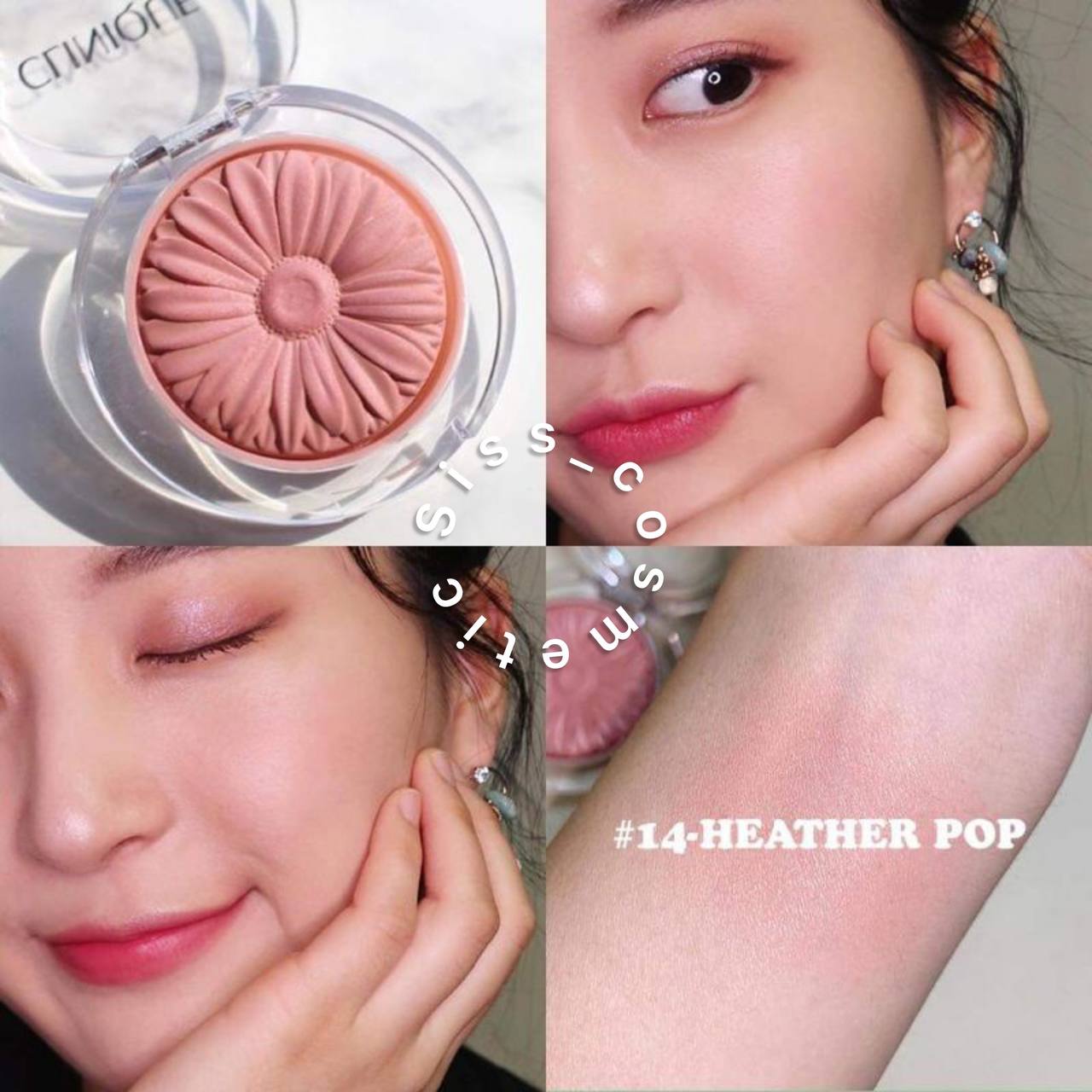 رژگونه پودری کلینیک مدل چیک پاپ رنگ 14 Heather pop مینی سایز 0.2 گرم
