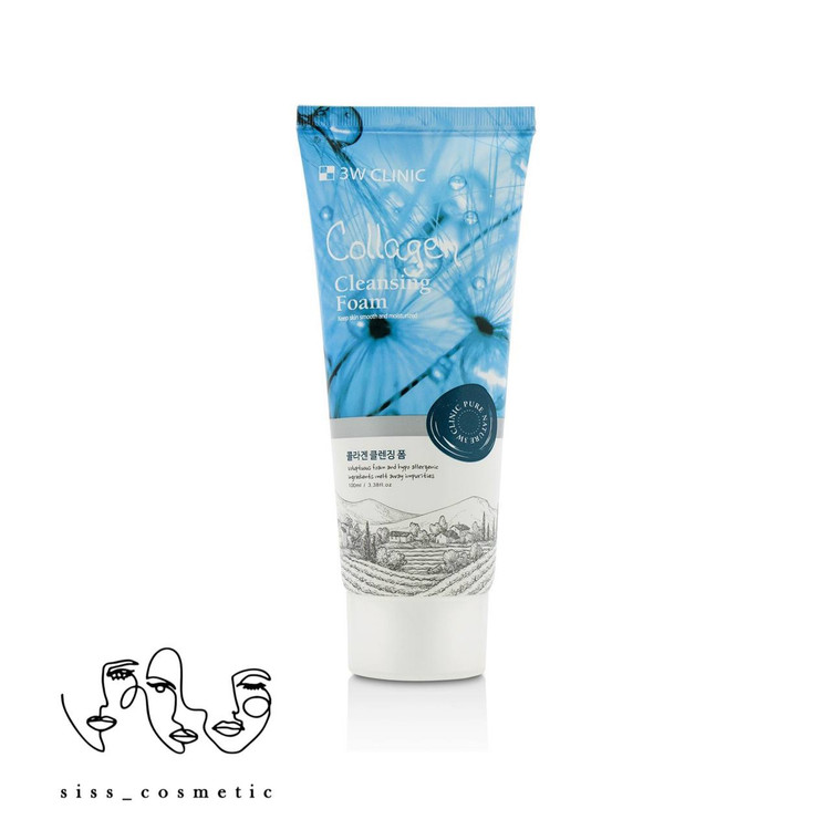 فوم شستشو صورت کلاژن آبرسان و جوانساز تری دبلیو کلینیک حجم 100میل