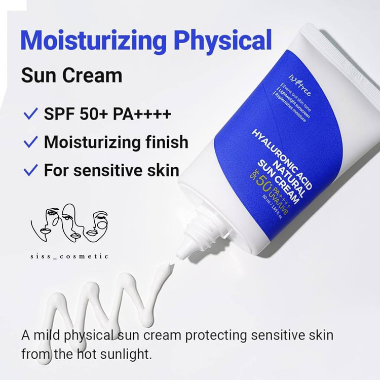 ضدآفتاب فیزیکی ایزنتریSPF+50PA++++ حجم50 میل