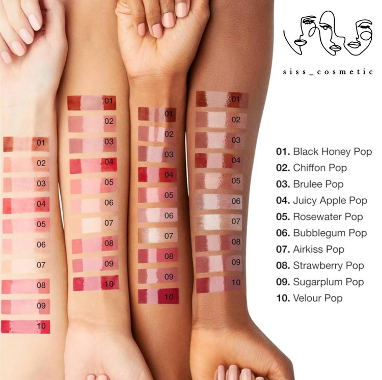 لیپ گلاس براق کننده و آبرسان لب مدل پاپ کلینیک رنگ Air Kiss حجم فولسایز ٣/٤ گرم