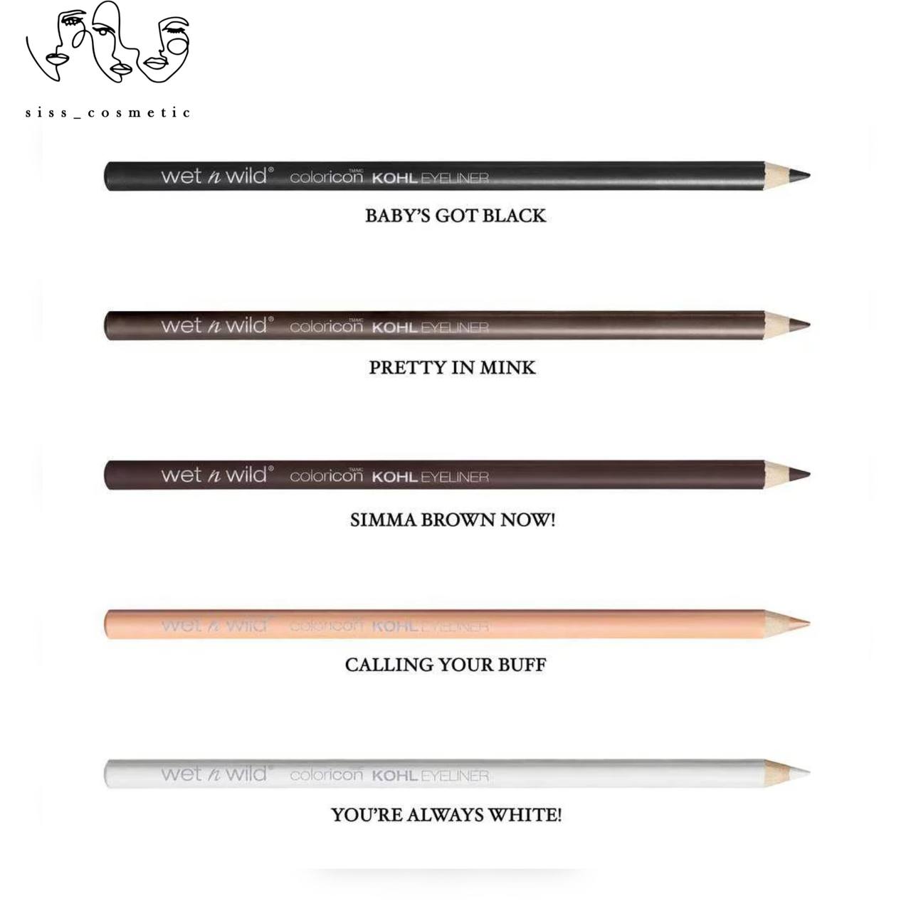 مداد چشم مشکی کالر آیکون وت اند وایلد رنگ Baby’s Got Black حجم فولسایز 1/4 گرم