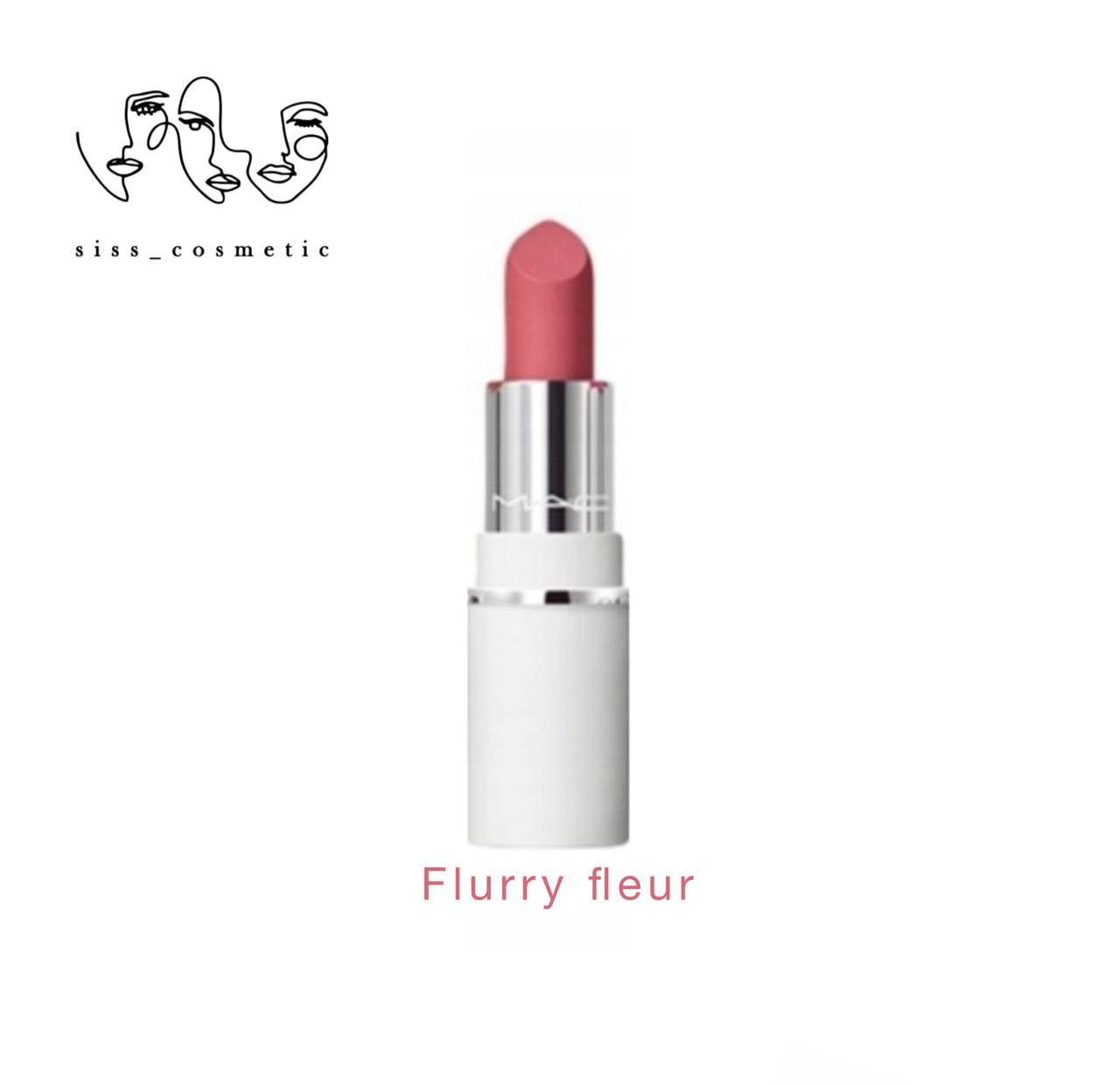 رژلب لب جامد مک مدل powder kiss رنگmiraculous وflurry fleur حجم مینی