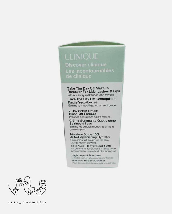 پک 4 تایی اورجینال کلینیک CLINIQUE مدل Clinique Discover (پاک کننده، آبرسان، اسکراب و ریمل )