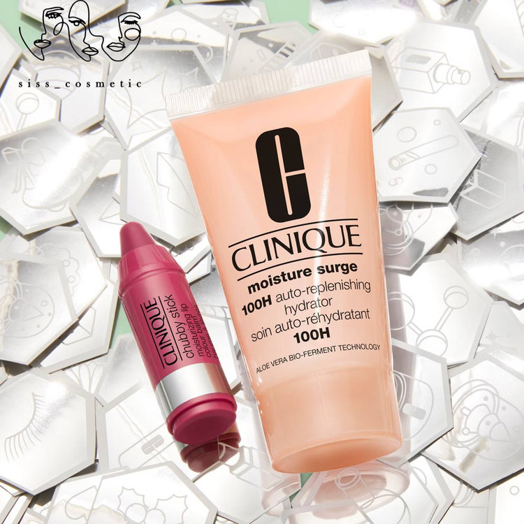 پک اورجینال کلینیک Clinique مدل merry moisture Lhydratation (آبرسان ١٠٠ساعتە،بالم لب)