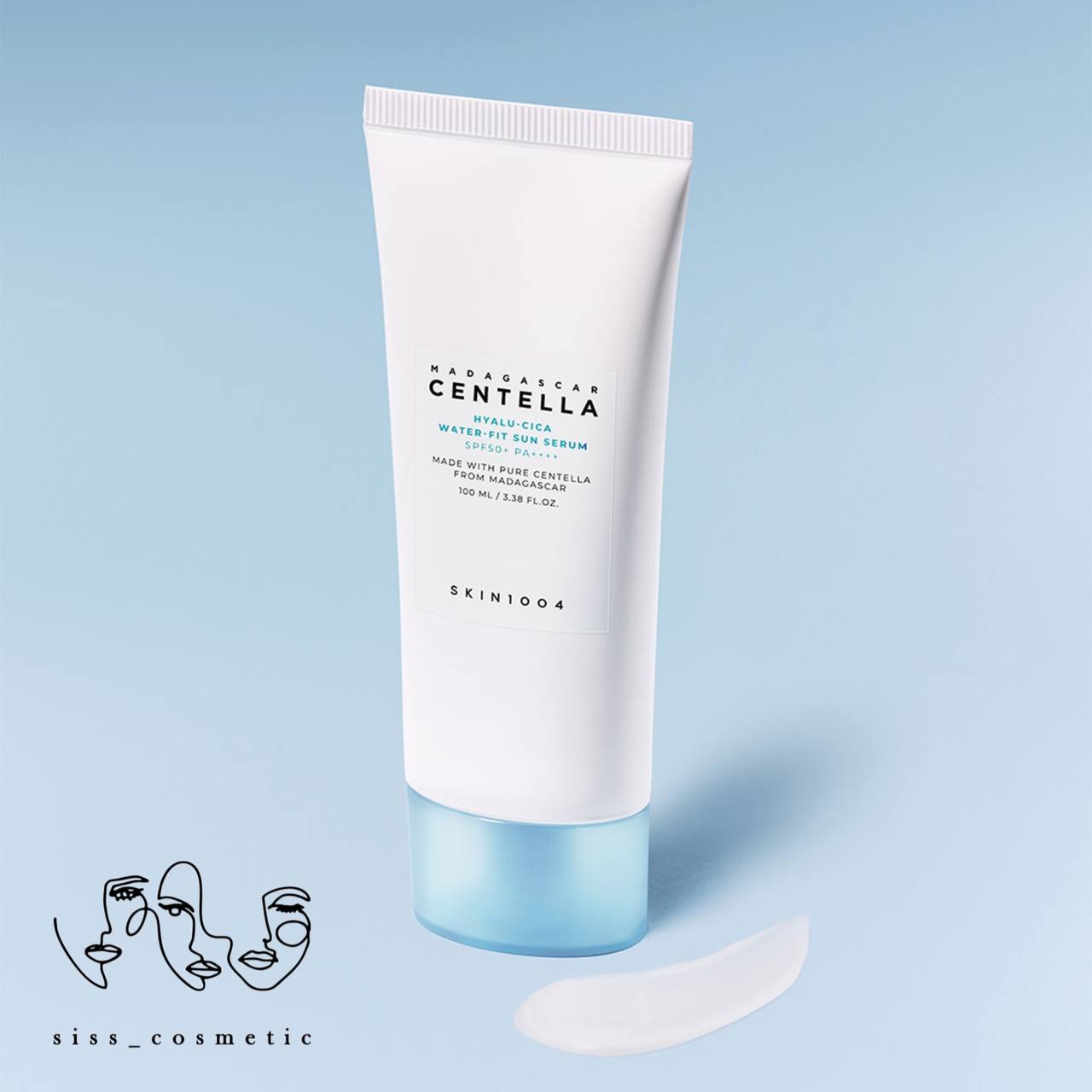 سرم ضد آفتاب آبرسان سنتلا SKIN 1004 هیالو سیکا + SPF 50 حجم 50 و 100‌میل  استیکی 20گرم