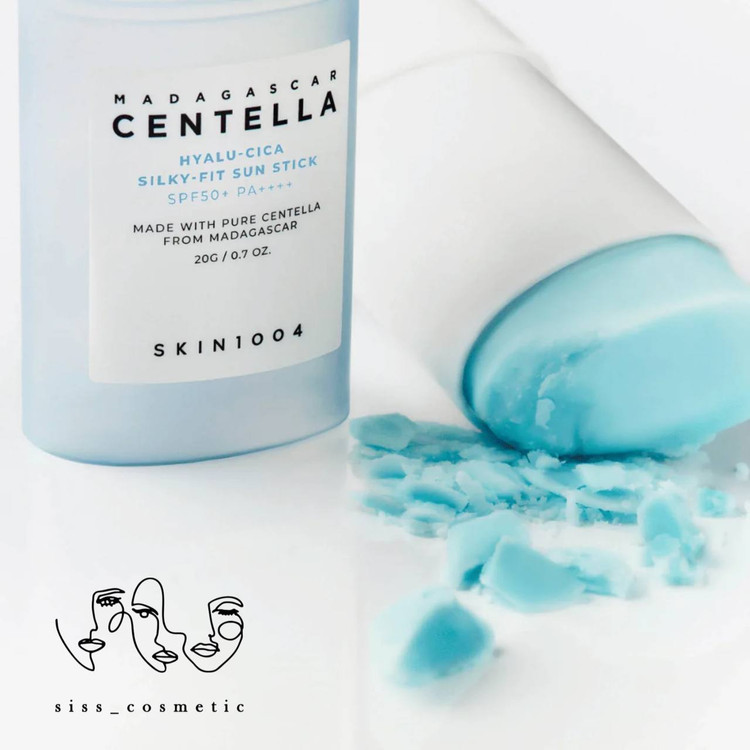 سرم ضد آفتاب آبرسان سنتلا SKIN 1004 هیالو سیکا + SPF 50 حجم 50 و 100میل استیکی 20گرم