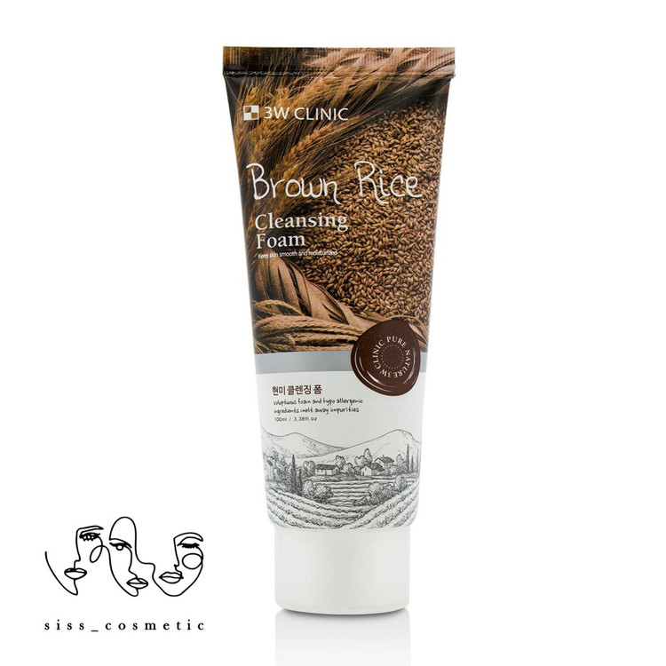 فوم شستشو صورت برنج قهوه ای تری دبلیو کلینیک حجم100میل