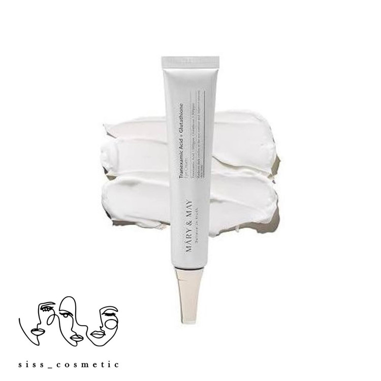 کرم دورچشم روشن کننده و ضد لک حاوی ترانگزامیک اسید و گلوتاتیون مری اند می حجم 12 گرم