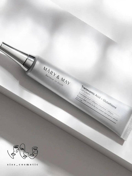 کرم دورچشم روشن کننده و ضد لک حاوی ترانگزامیک اسید و گلوتاتیون مری اند می حجم 12 گرم