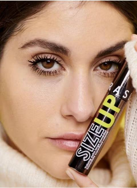 ریمل حجم دهندە و بلندکنندە سفورا مدل SIZE UP رنگ01 Ultra Black حجم14 میل