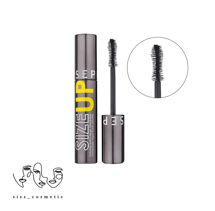 ریمل حجم دهندە و بلندکنندە سفورا مدل SIZE UP رنگ01 Ultra Black حجم14 میل