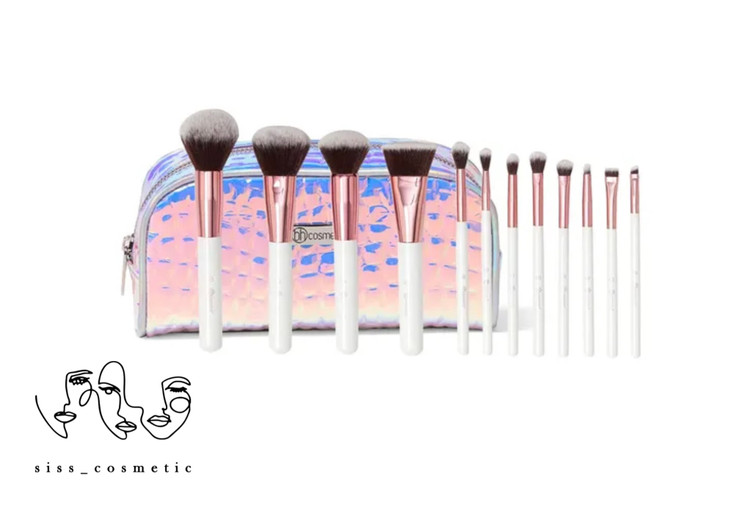 ست براش 12عددی بی اچ کازمتیک BH Cosmetics مدل کریستال کوارتز Crystal Quartz