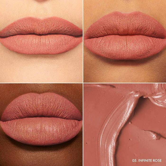 رژ لب مایع مات سفورا مدل Cream lip stain رنگ 05 INFINITE ROSE فولسایز