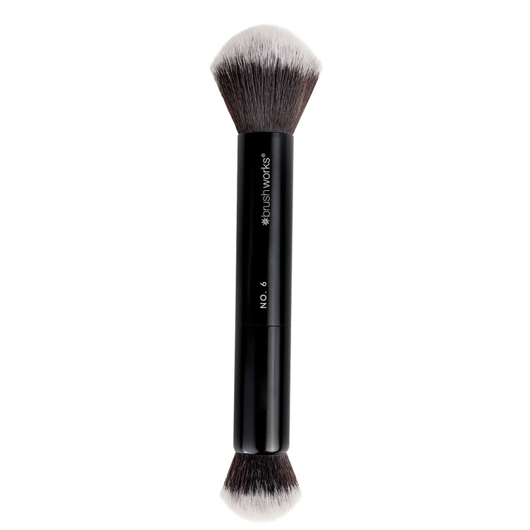 براش آرایشی دوسر براش ورکس brush works شمارە 06 مناسب برای محصولات پودری و مايع