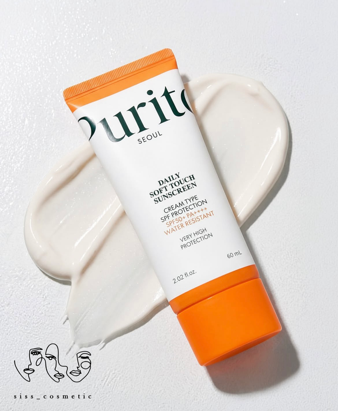 ضد آفتاب آبرسان روزانە پیوریتو SPF 50 مدل DAILY SOFT TOUCH حجم 60 میل